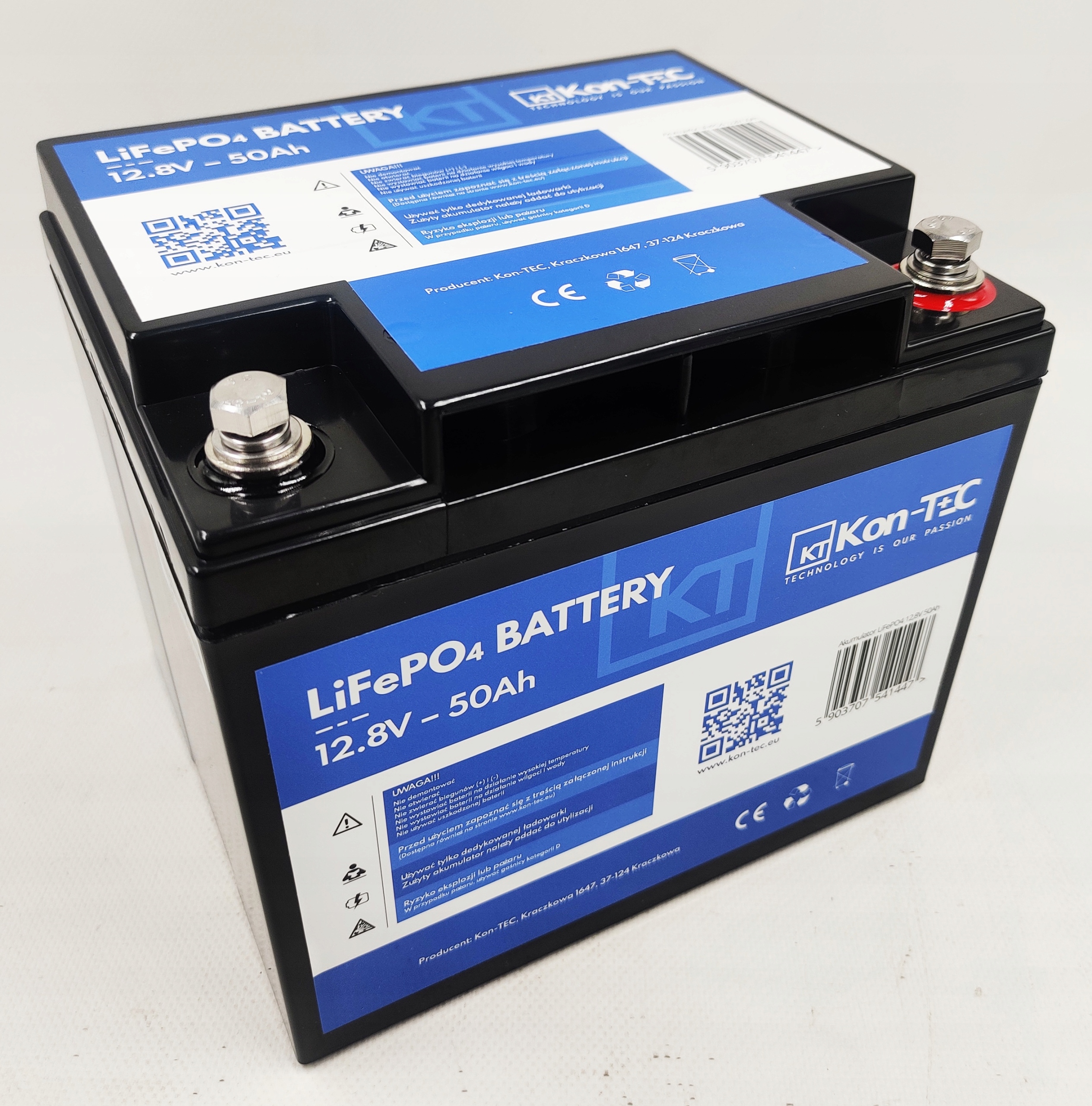 Akumulator Kon-Tec LiFePO4 12V 50AH Litowo-Jonowy