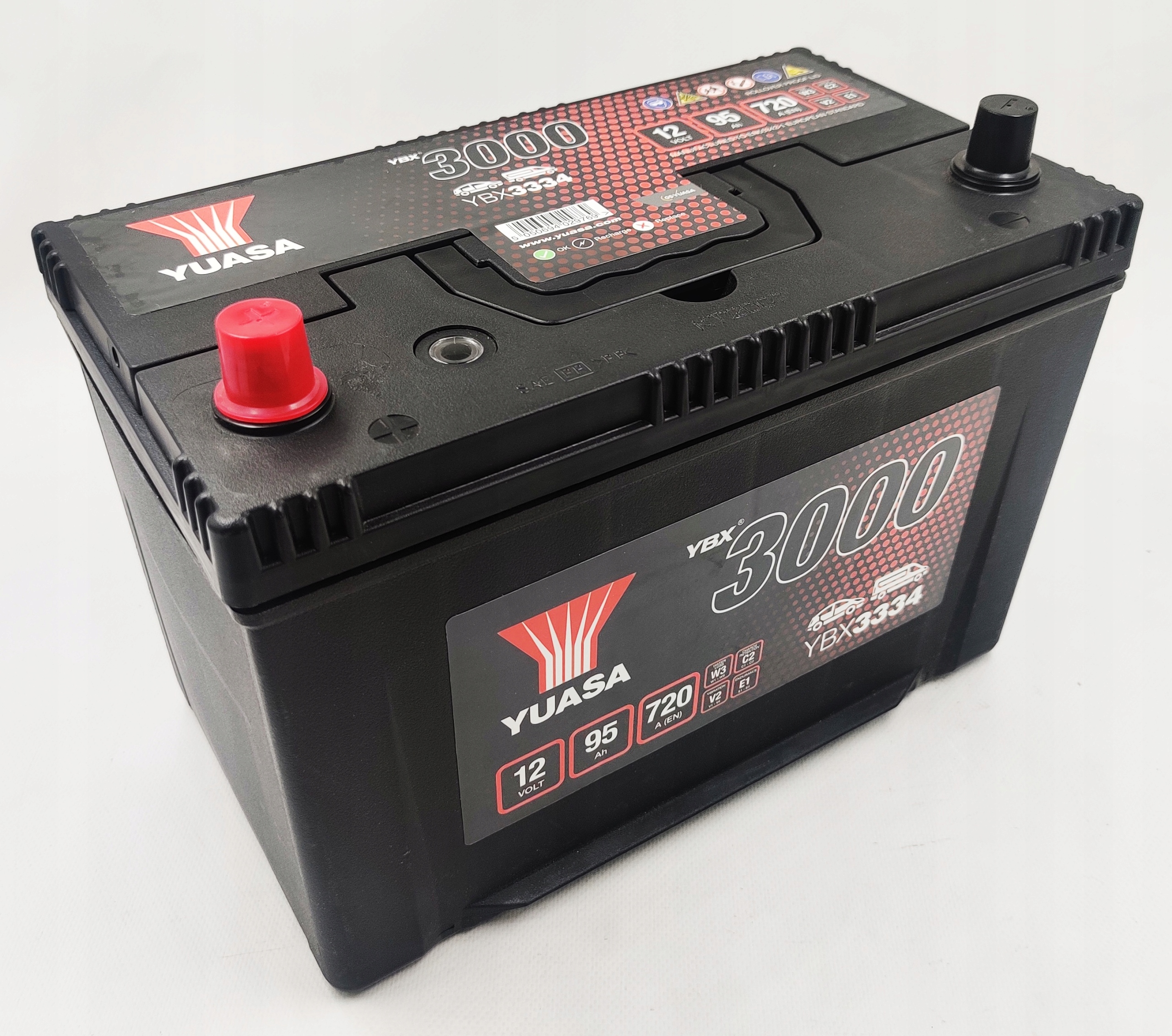 AKUMULATOR YUASA YBX 3334 L+ 12V 95AH 720A