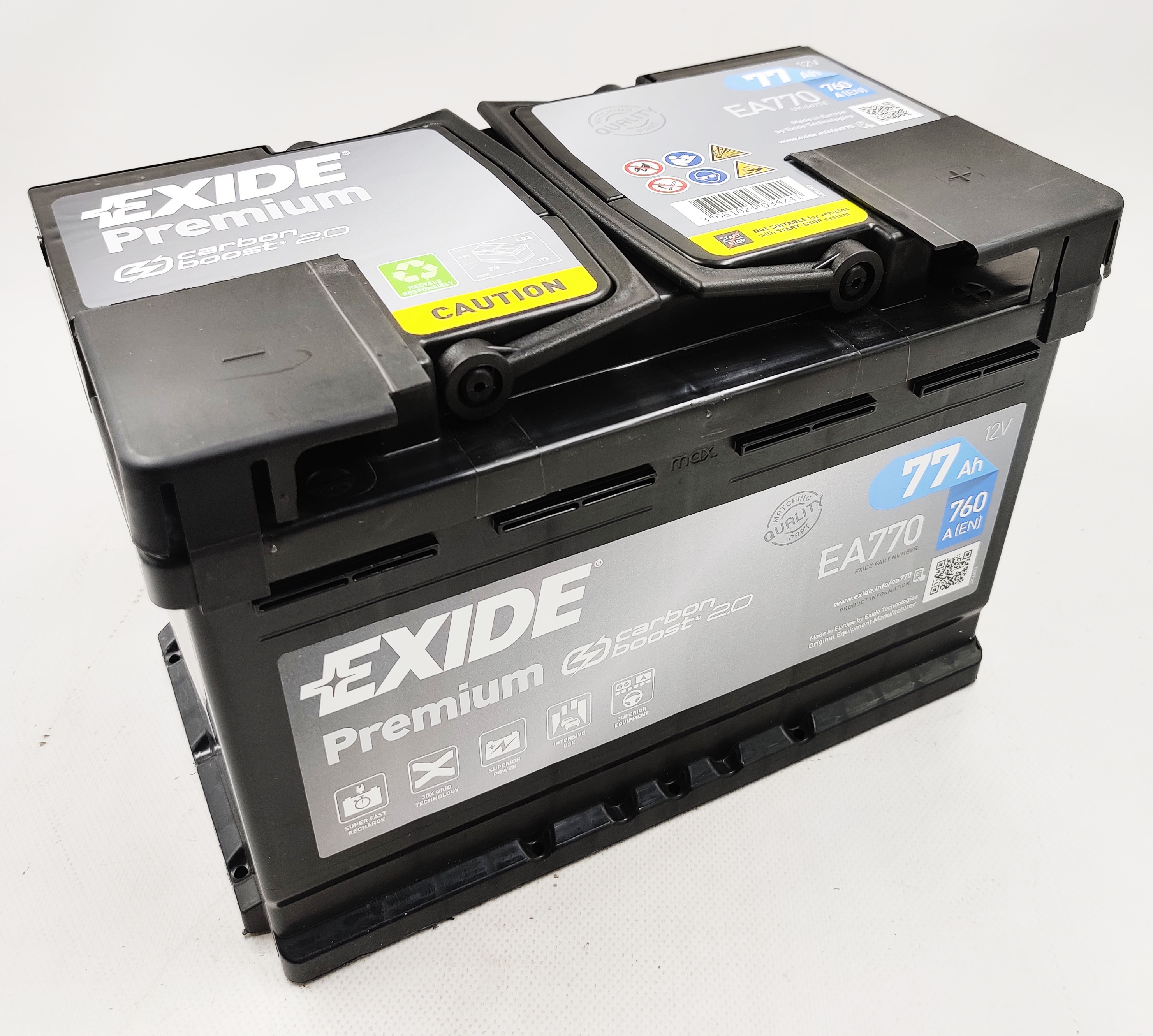 Akumulator EXIDE PREMIUM EA770 12V 77AH 760A P+