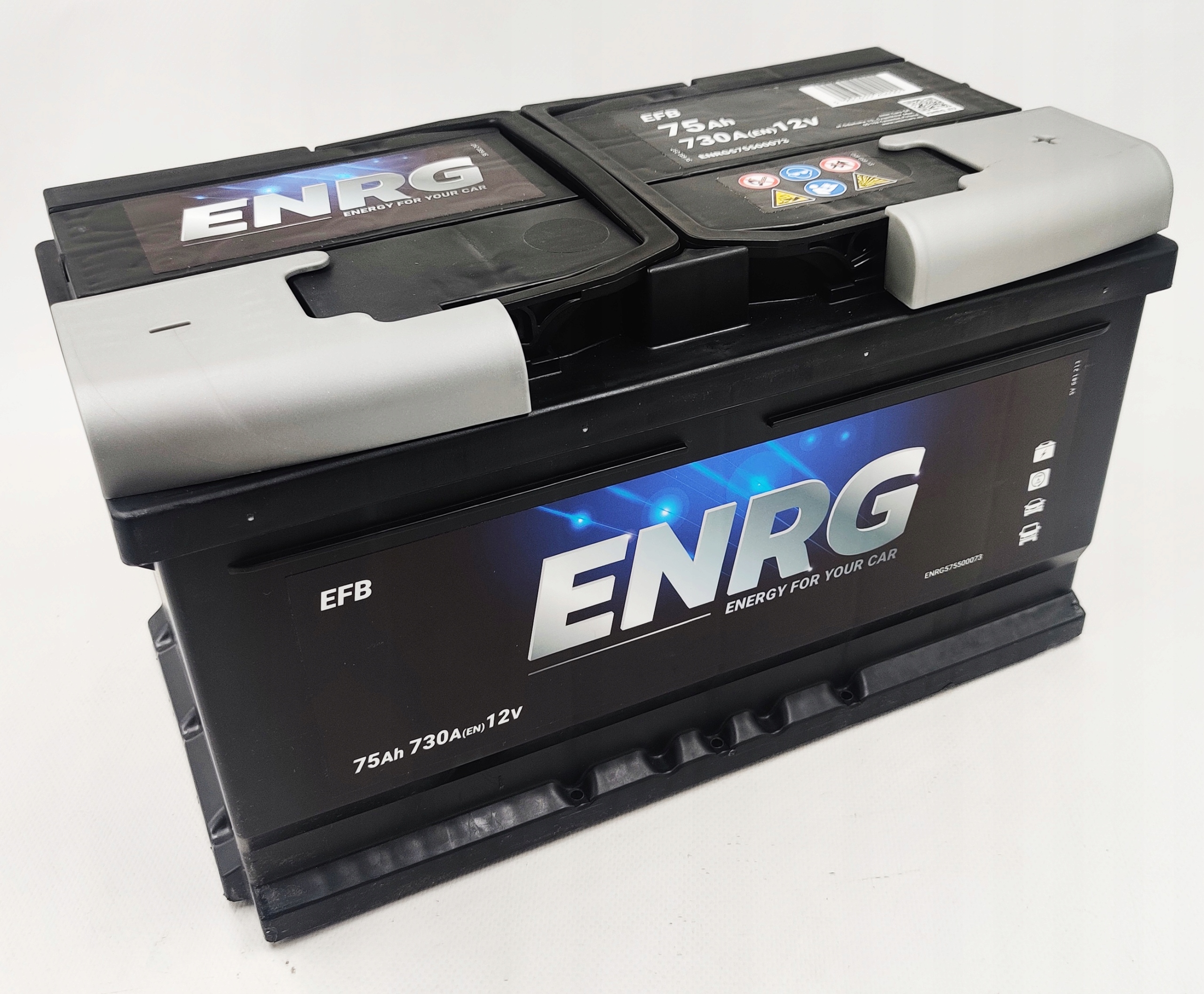 Akumulator ENRG EFB 12V 75AH 730A P+