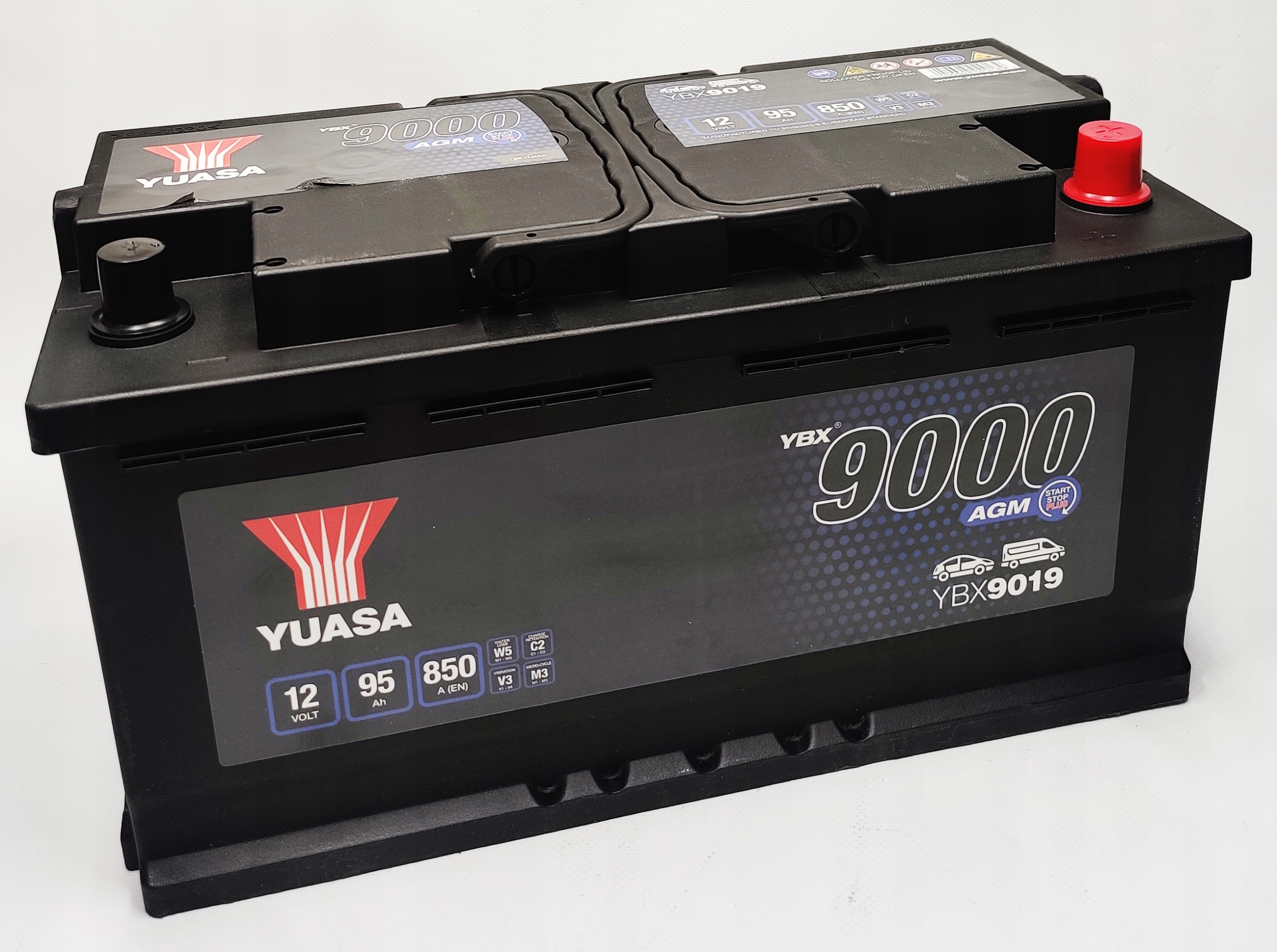 AKUMULATOR YUASA YBX 9019 AGM 12V 95AH 850A