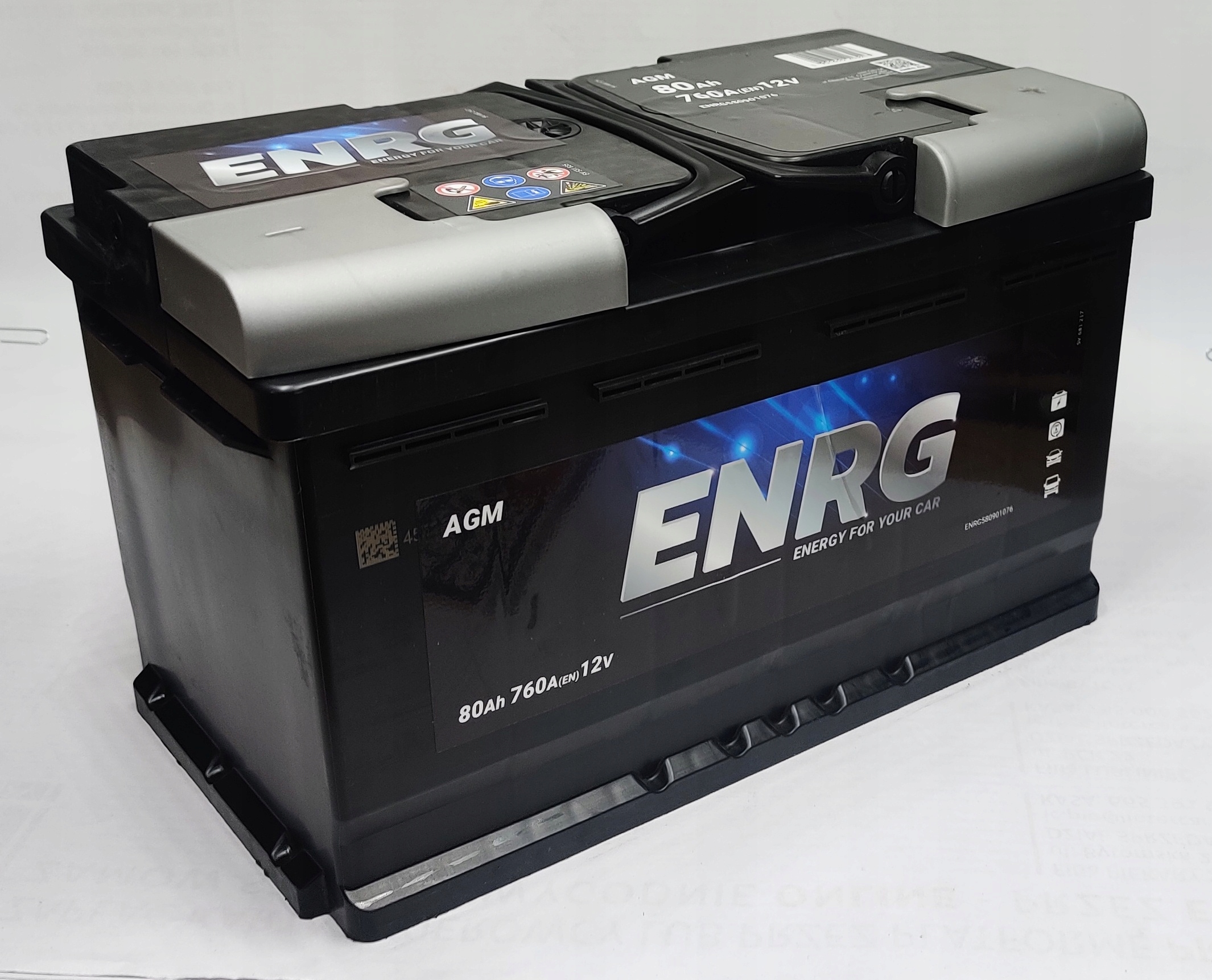 Akumulator ENRG AGM 12V 80AH 760A 