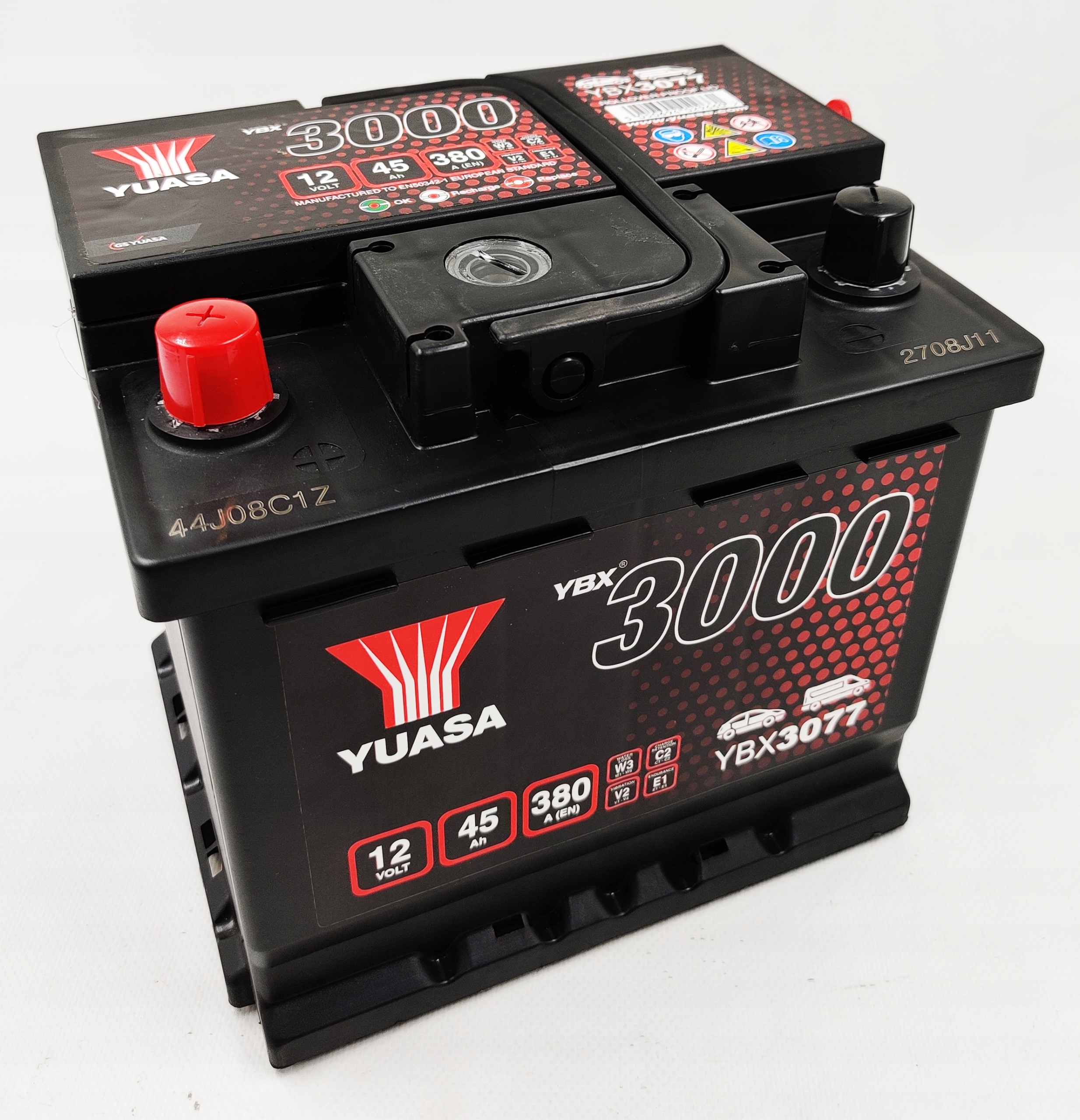 AKUMULATOR YUASA YBX 3077 12V 45AH 380A