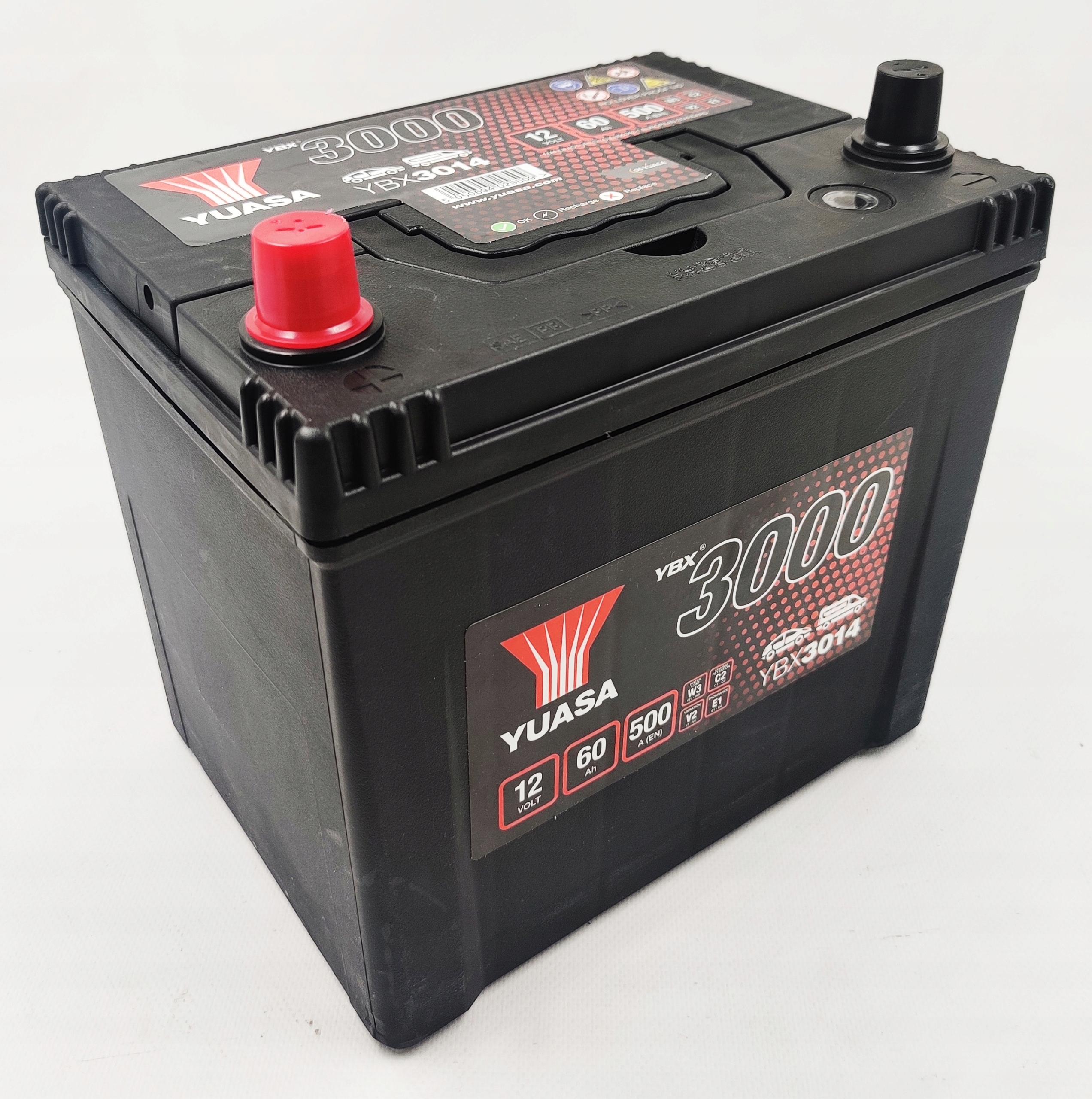 AKUMULATOR YUASA YBX 3014 L+ 12V 60AH 500A