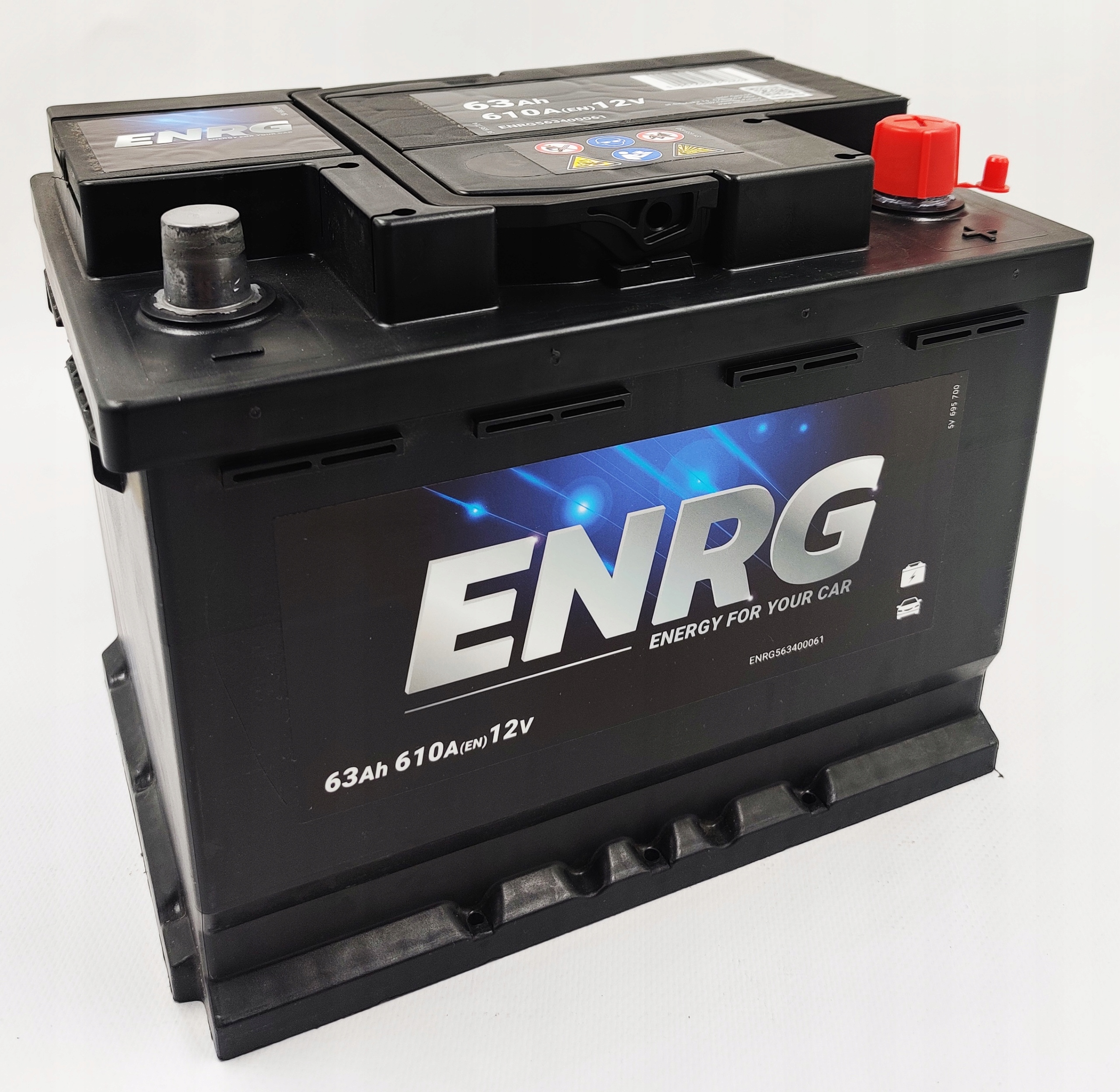 Akumulator ENRG 12V 63AH 610A P+