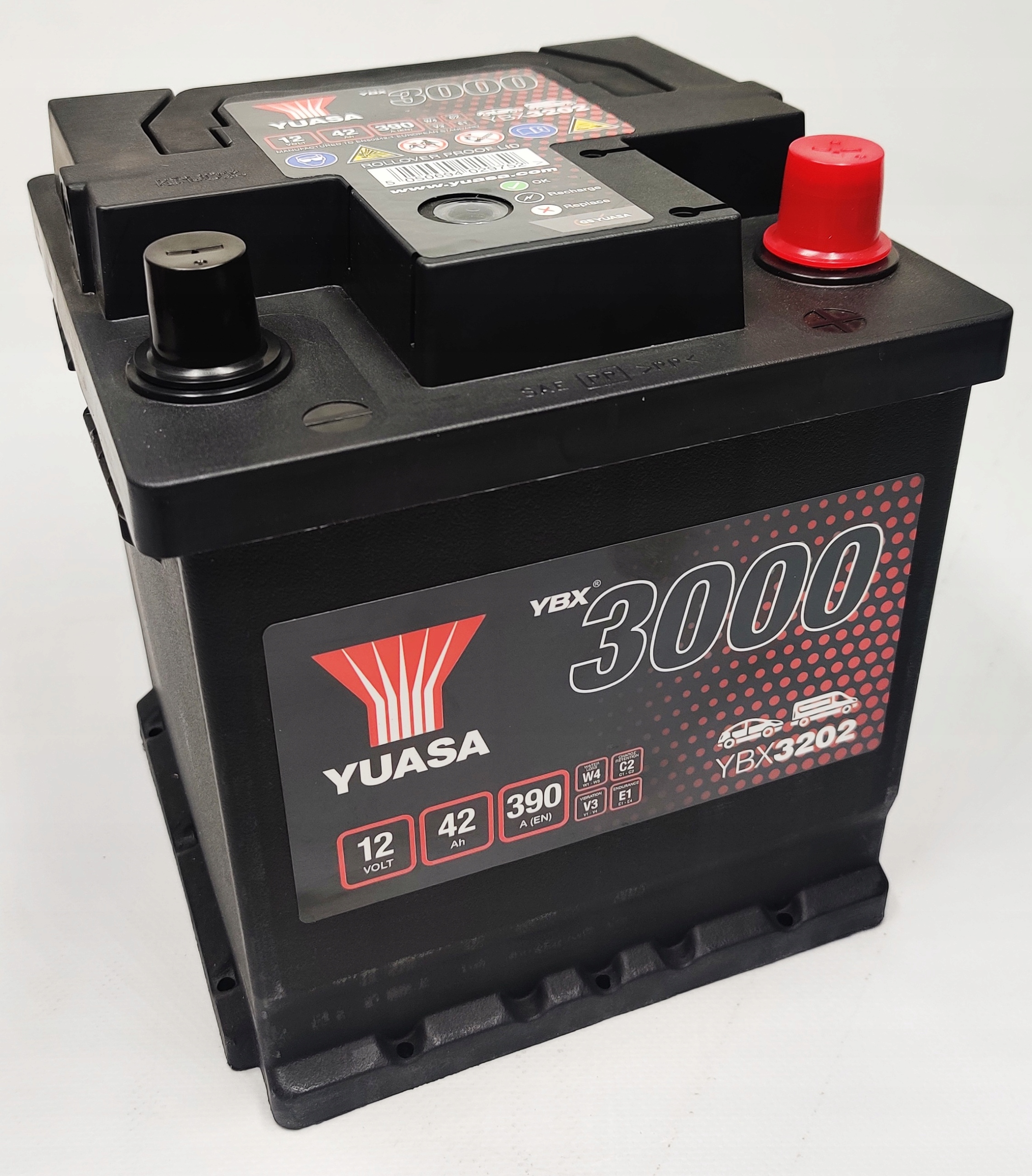 AKUMULATOR YUASA YBX 3202 12V 42AH 390A