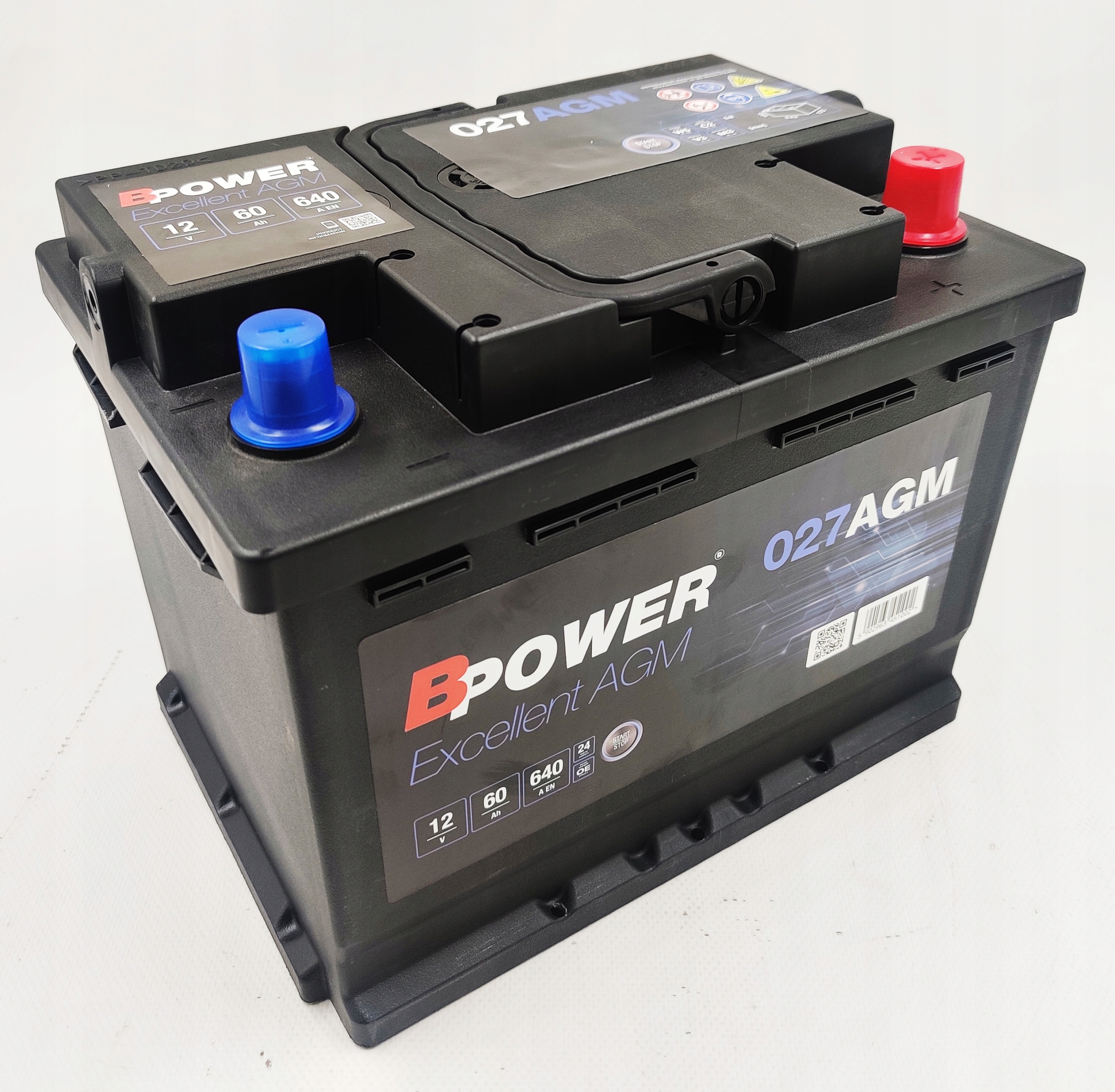 Akumulator BPower 027 AGM 12V 60AH 640A P+