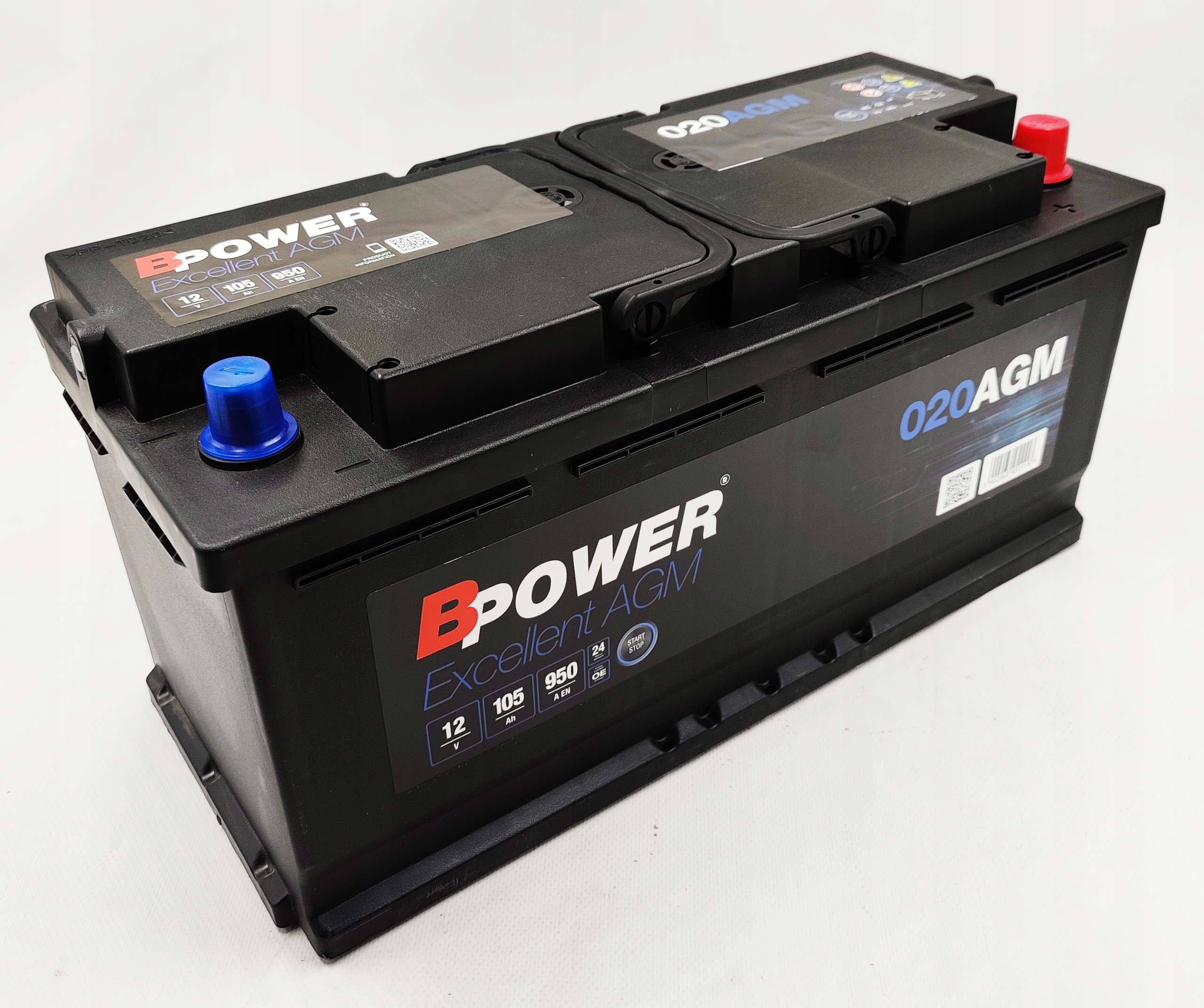 Akumulator BPower 020 AGM 12V 105AH 950A P+