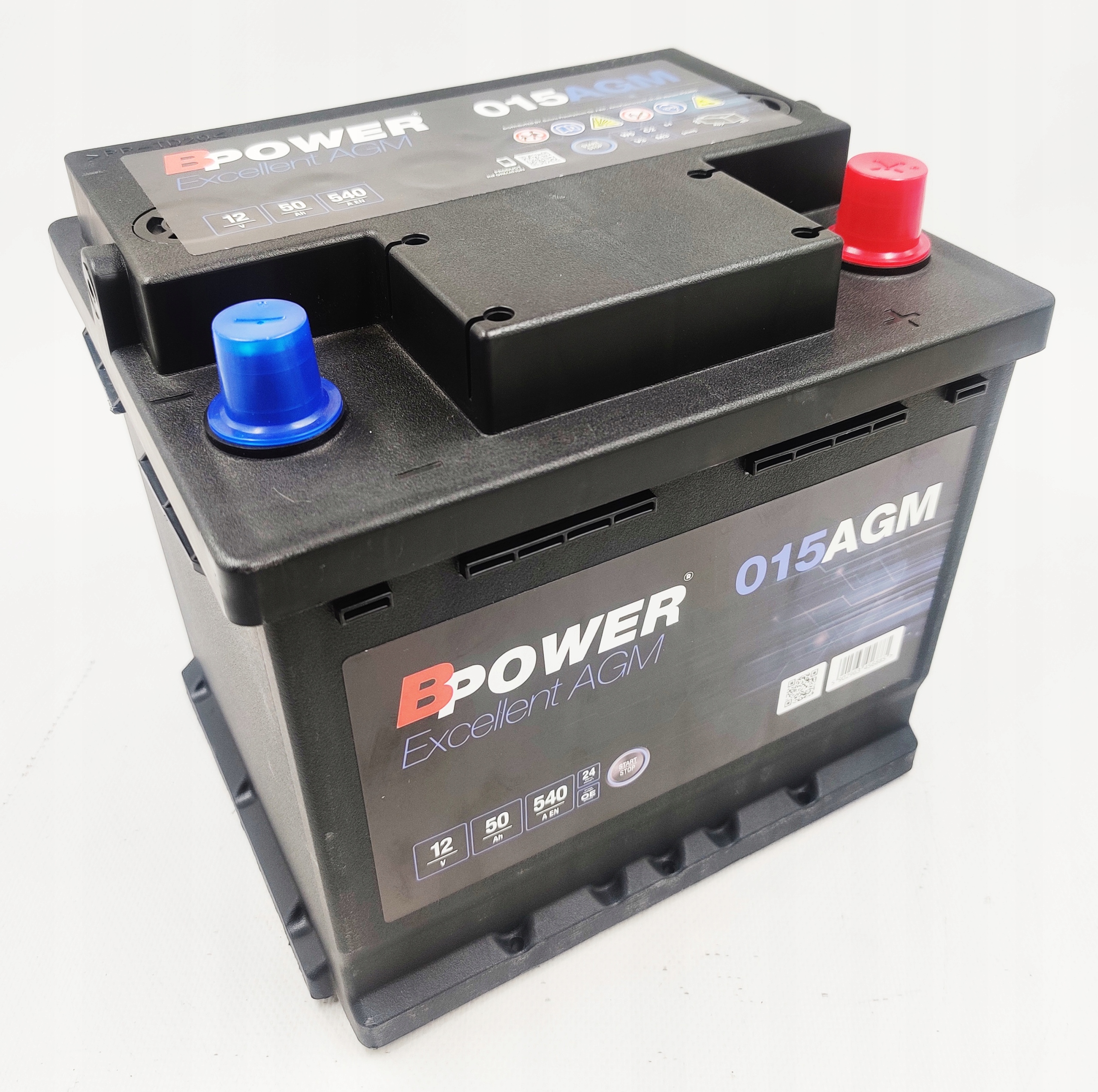 Akumulator BPower 015 AGM 12V 50AH 540A P+