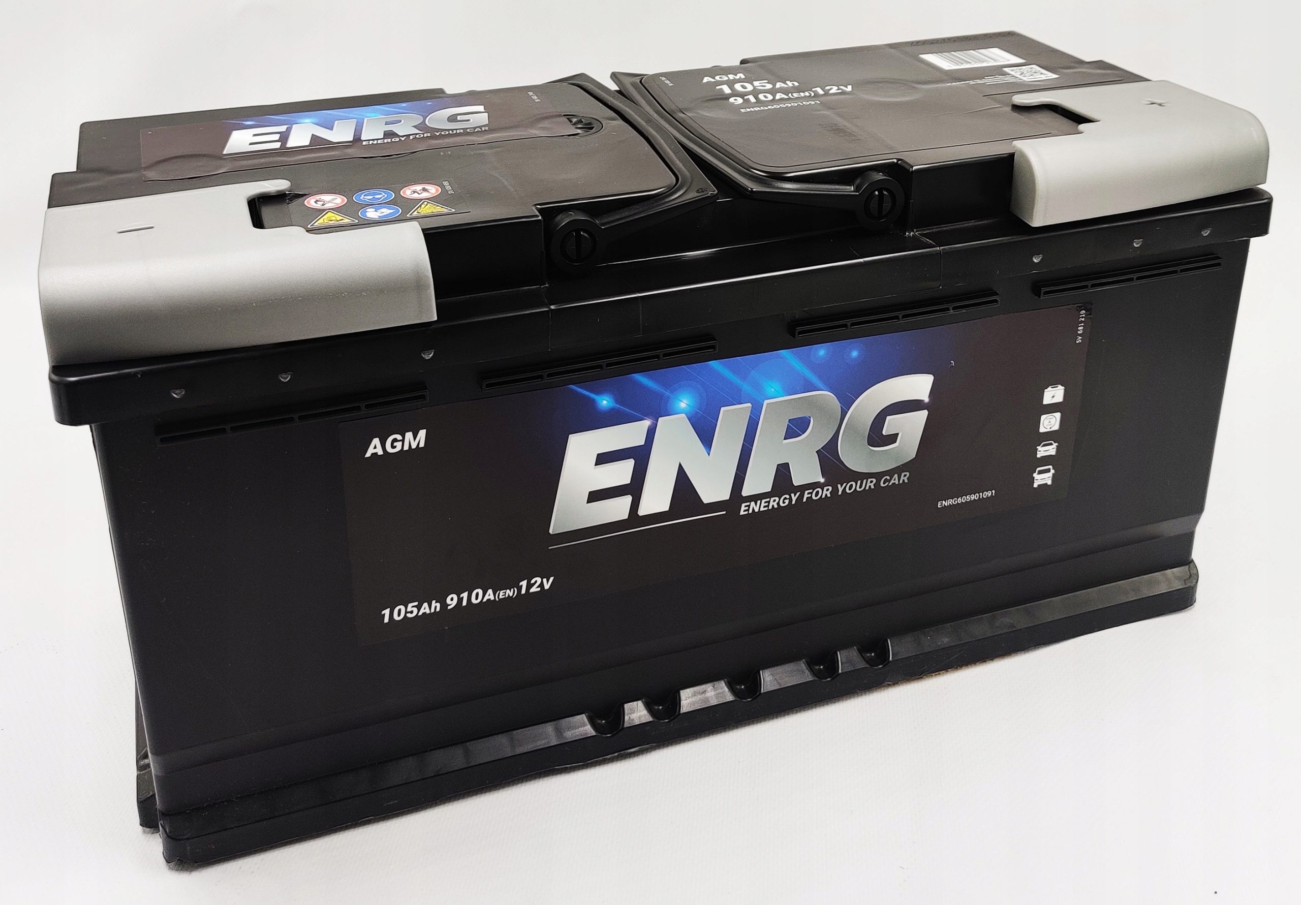 Akumulator ENRG AGM 12V 105AH 910A P+