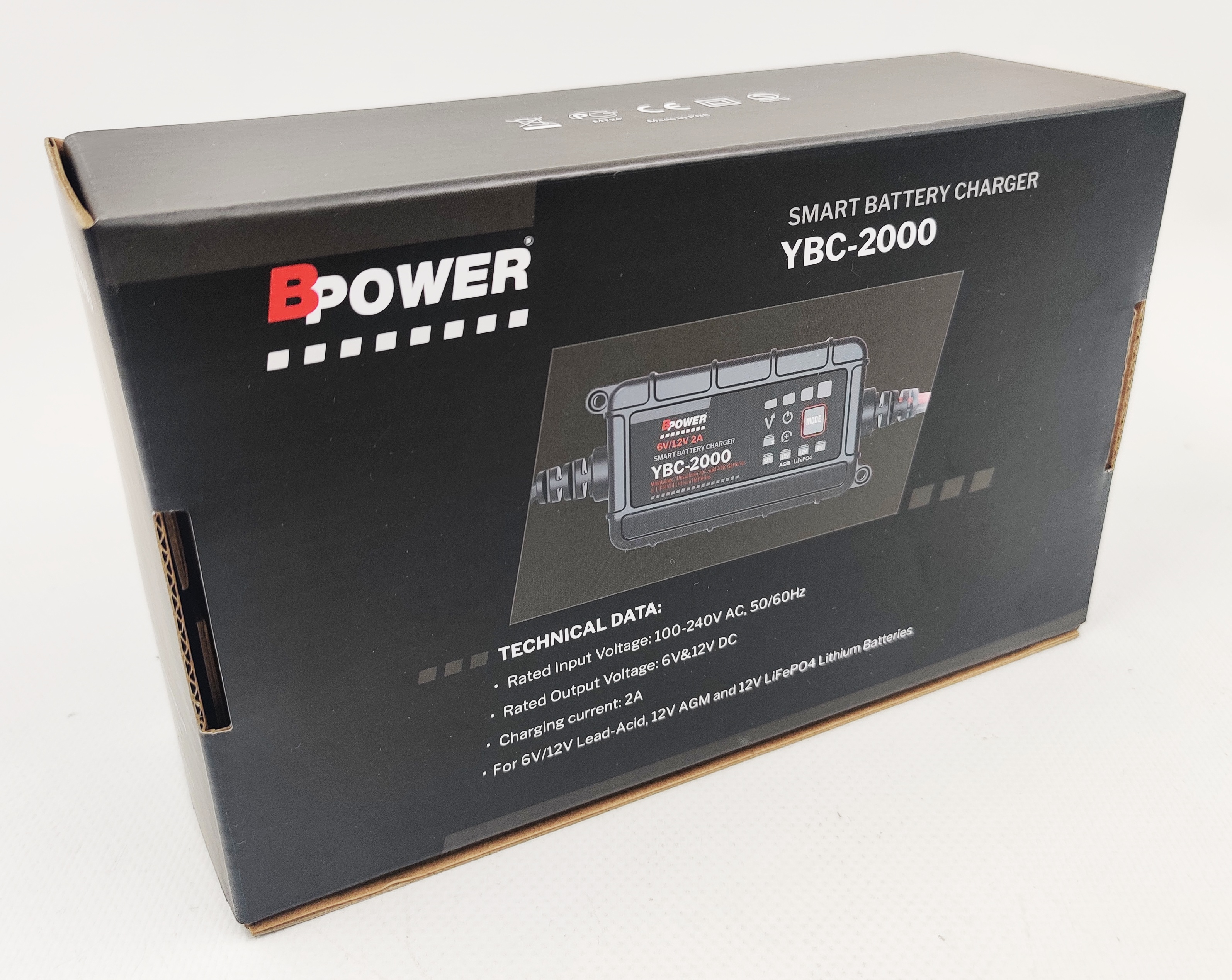 Ładowarka BPower YBC 2000 6/12V 2A AGM/GEL/LIFEPO4