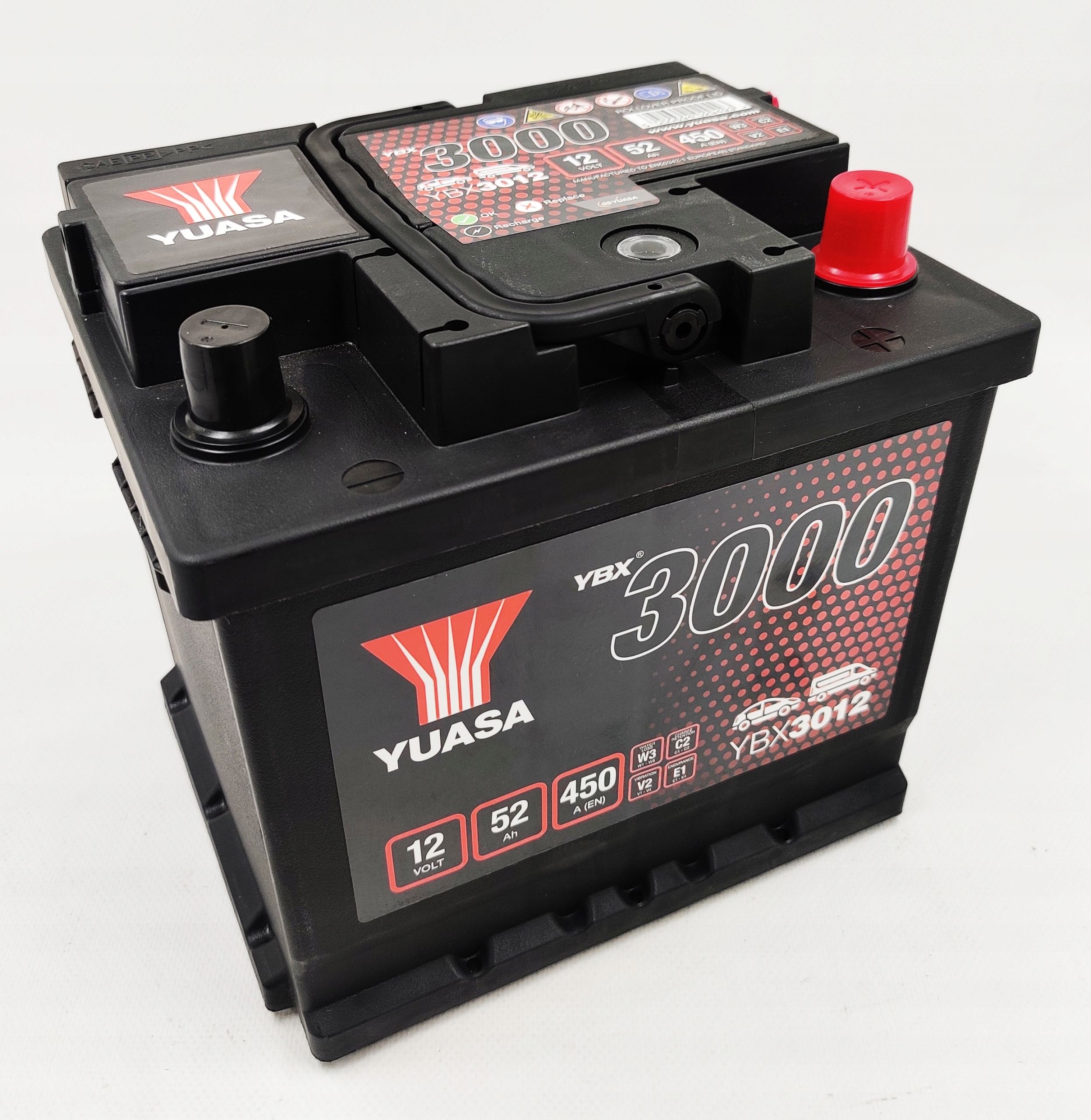 AKUMULATOR YUASA YBX 3012 12V 52AH 450A 