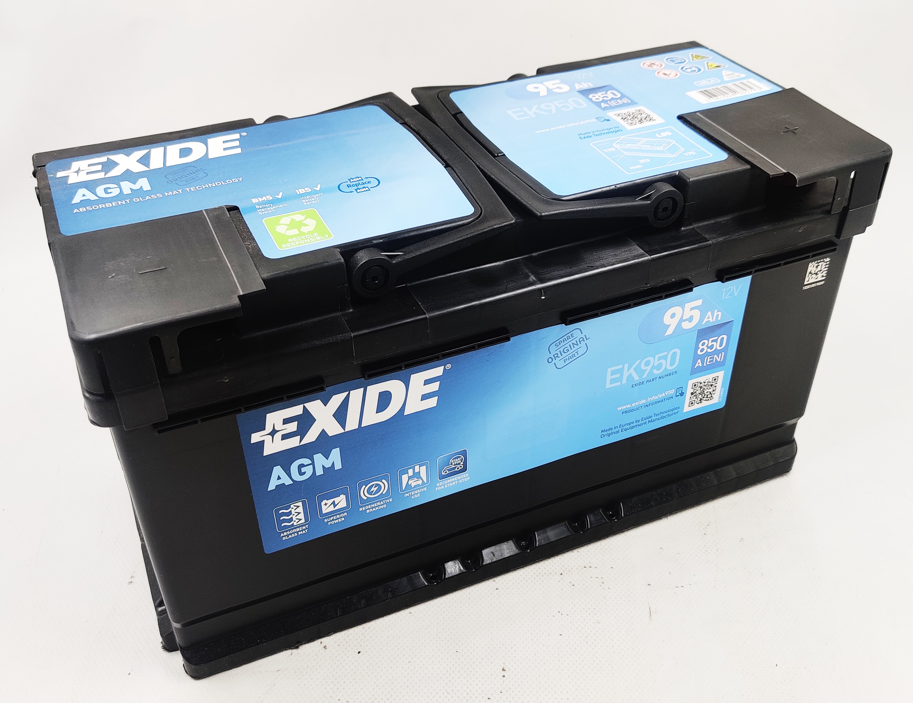 Akumulator EXIDE AGM EK950 12V 95AH 850A P+