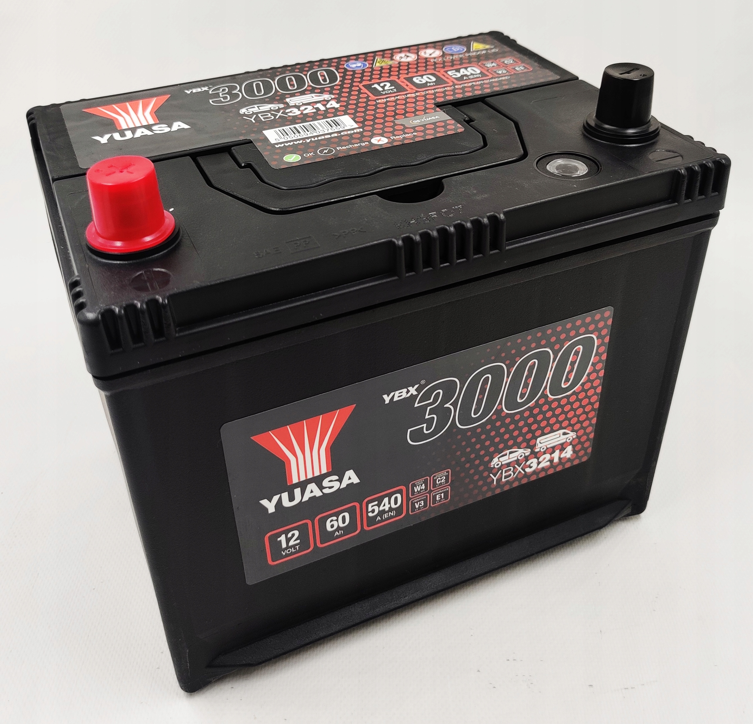 AKUMULATOR YUASA YBX 3214 12V 60AH 540A